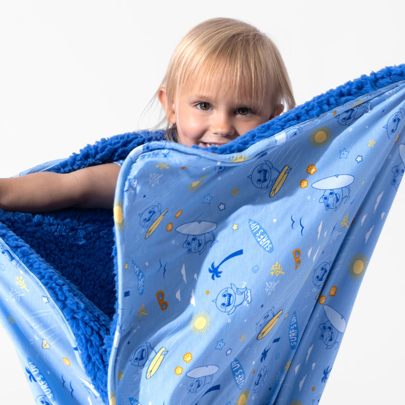 Baby Shark Surf Bamboo Sherpa Blanket