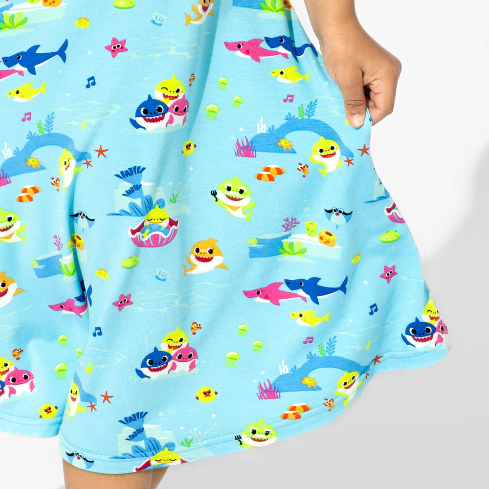 Baby Shark Bamboo Girls' Sleeveless Dress