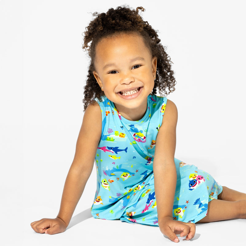 Baby Shark Bamboo Girls' Sleeveless Dress