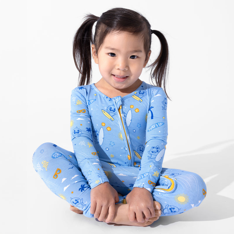 Baby Shark Surf Bamboo Convertible Footie