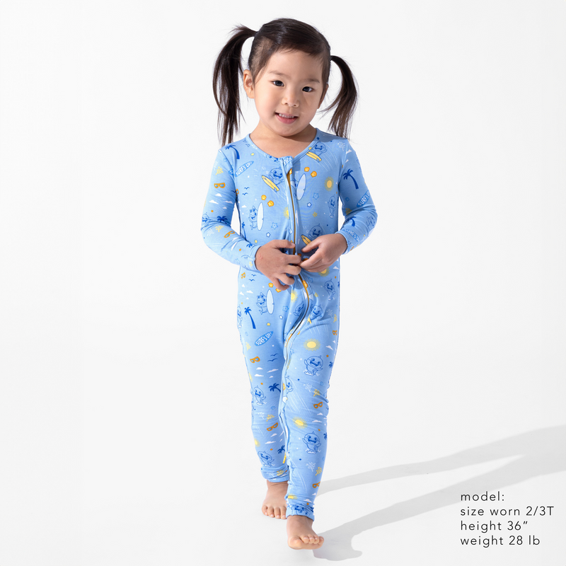 Baby Shark Surf Bamboo Convertible Footie