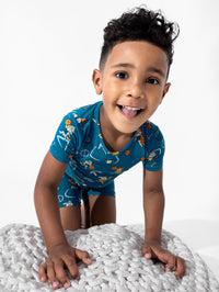 Basketball Pups Bamboo Kids Pajama Short Set