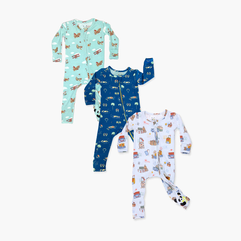 Staycation Bamboo Convertible Footies Bundle
