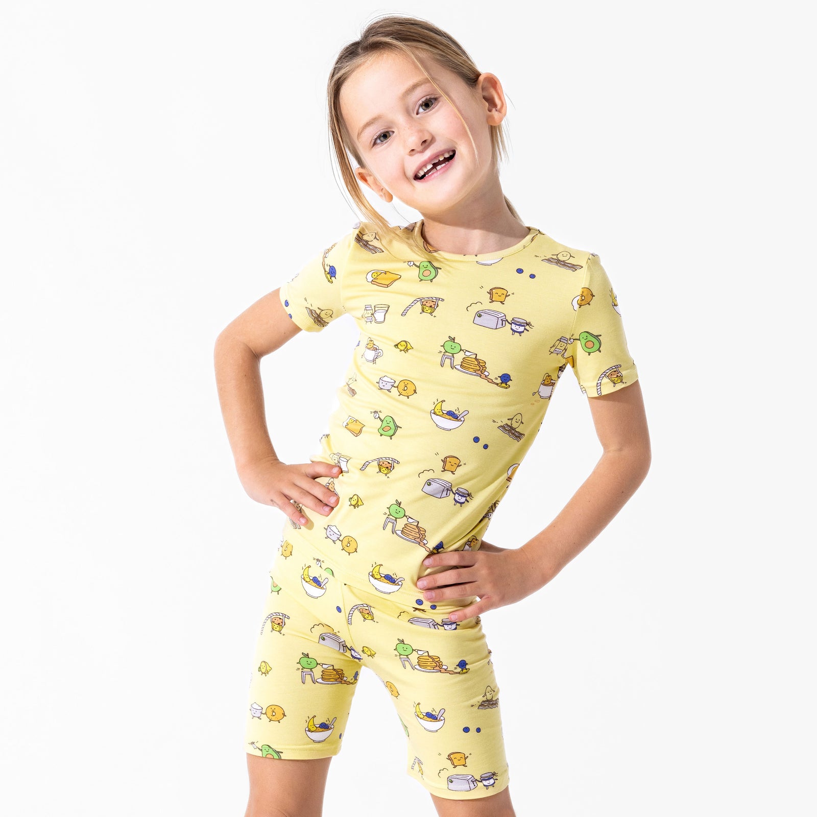 Love You Brunches Bamboo Kids Pajama Short Set