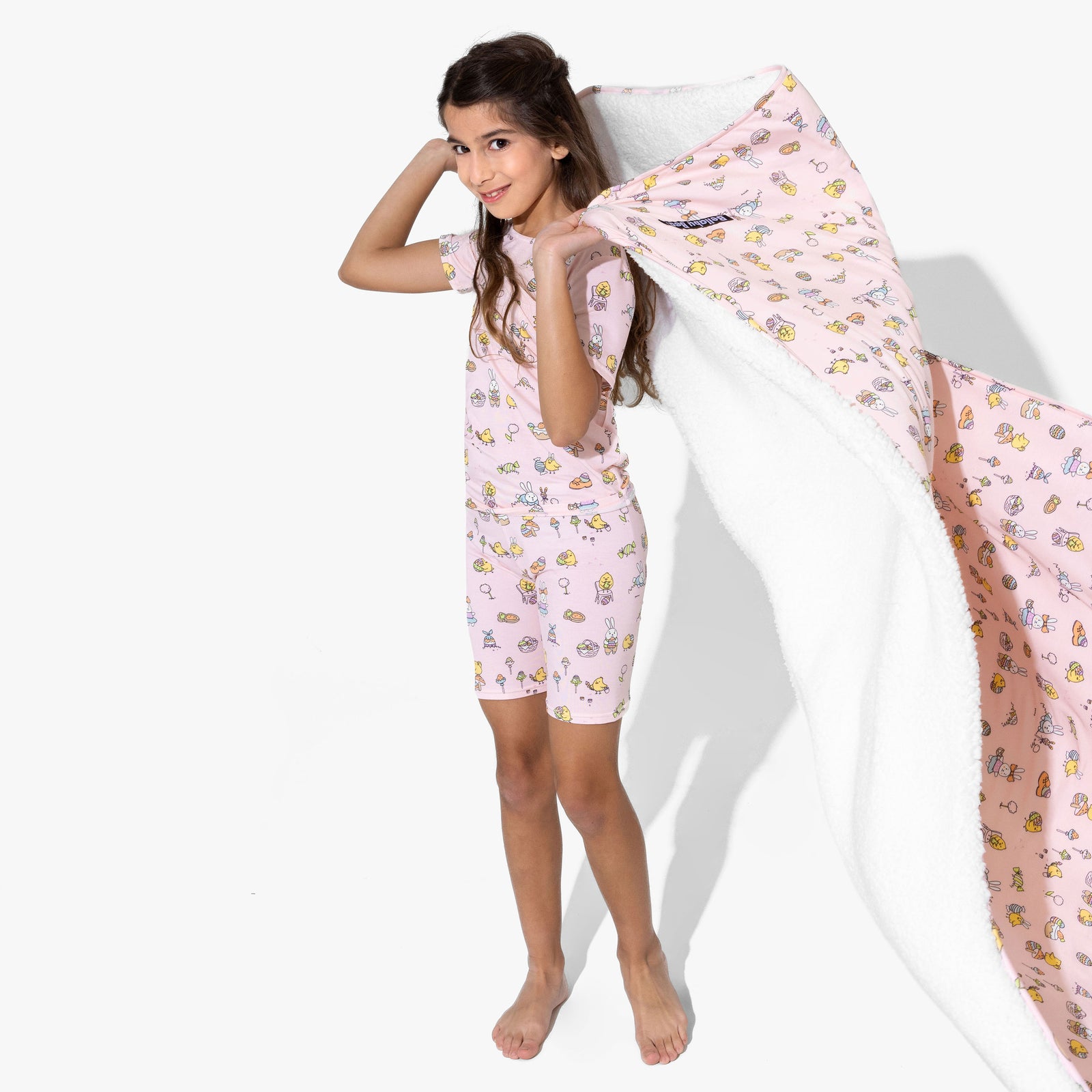 Easter Bunny Pink Bamboo Blanket