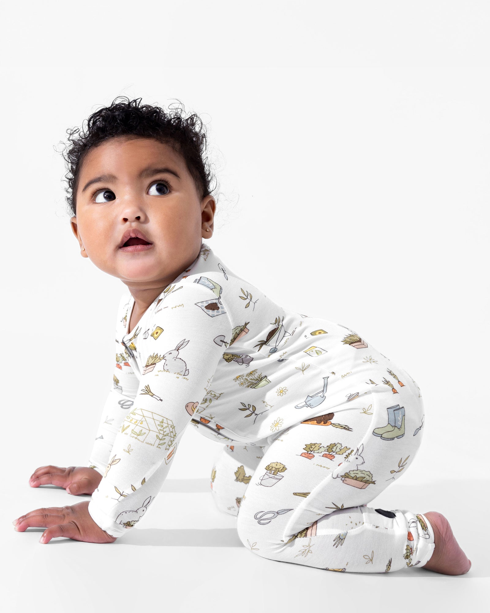 Bunny Garden Bamboo Convertible Footie