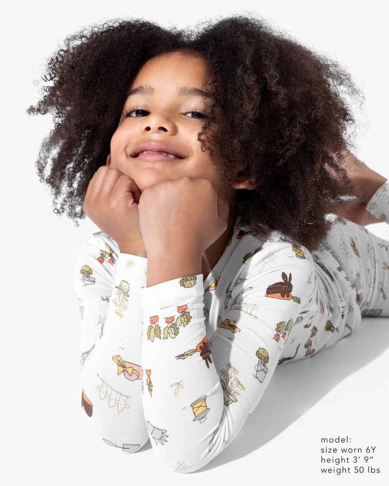 Bunny Garden Bamboo Kids Pajamas