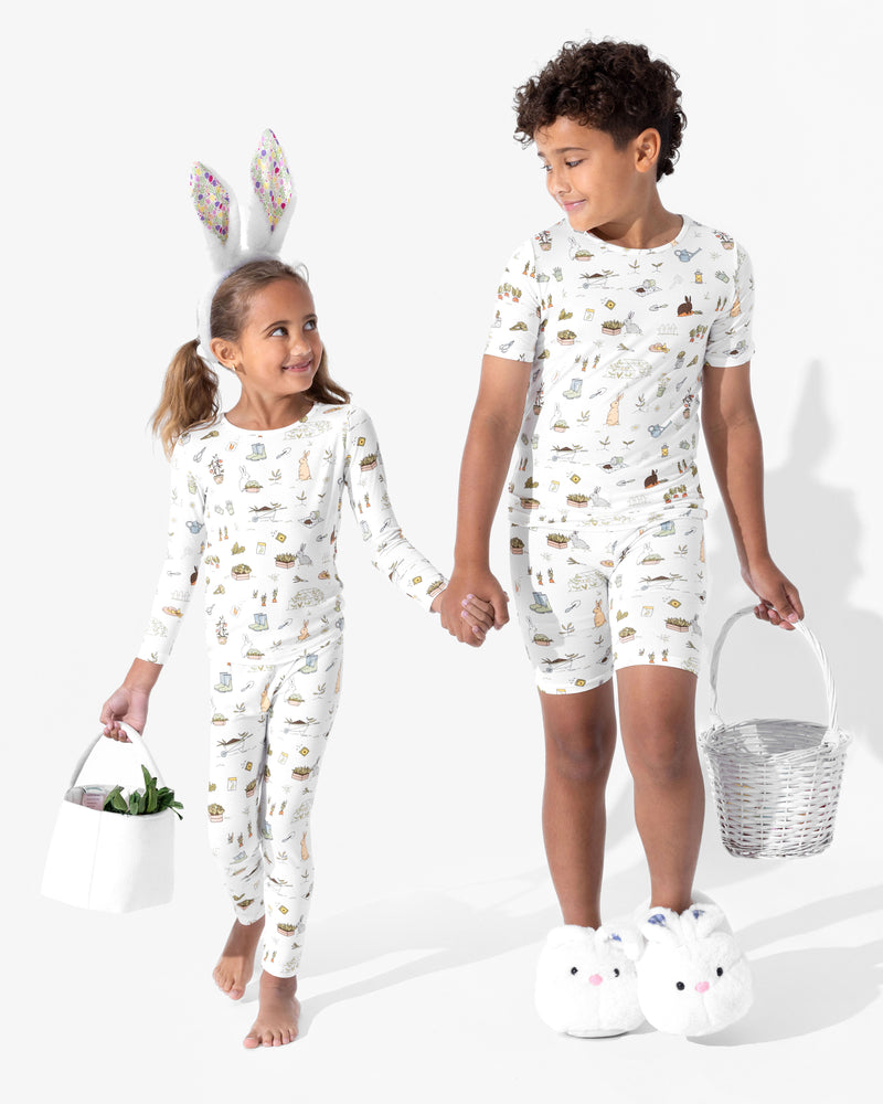 Bunny Garden Bamboo Kids Pajamas