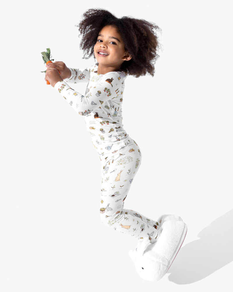 Bunny Garden Bamboo Kids Pajamas