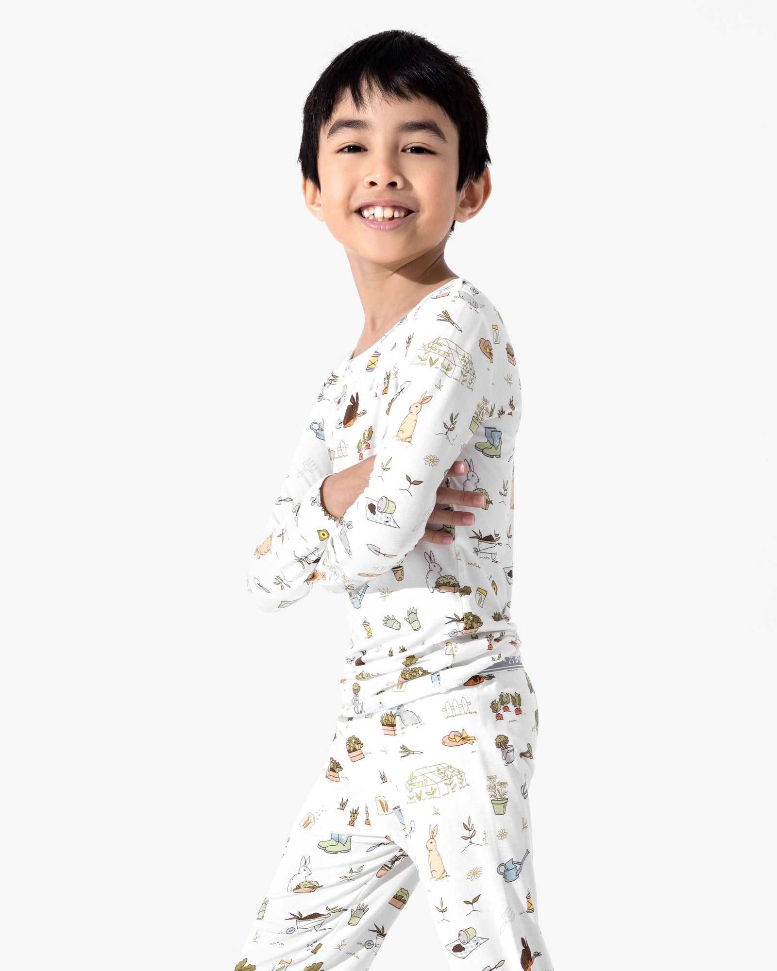 Bunny Garden Bamboo Kids Pajamas