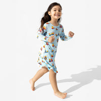 Merry Minions Holiday Bamboo Girls' Long Sleeve Dress