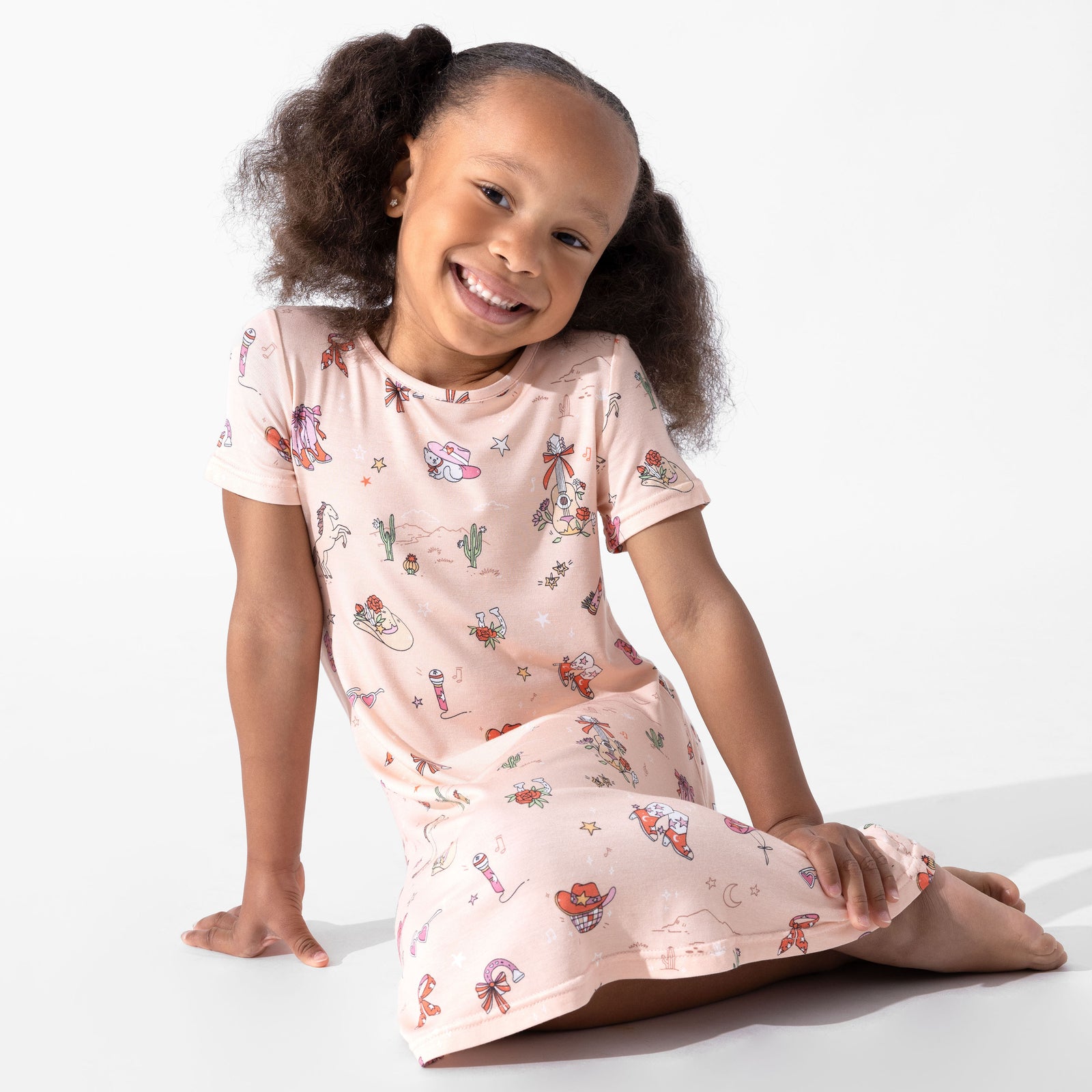 Cowgirl Bamboo Girls' Short Sleeve Dress