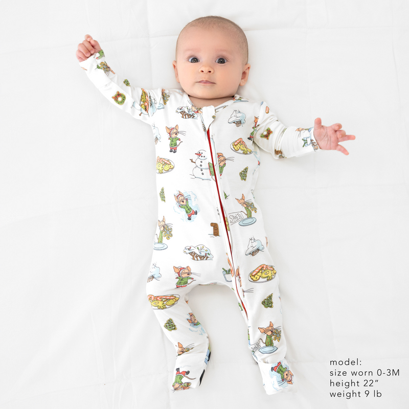 If You Give A Mouse A Cookie Christmas Bamboo Convertible Footie