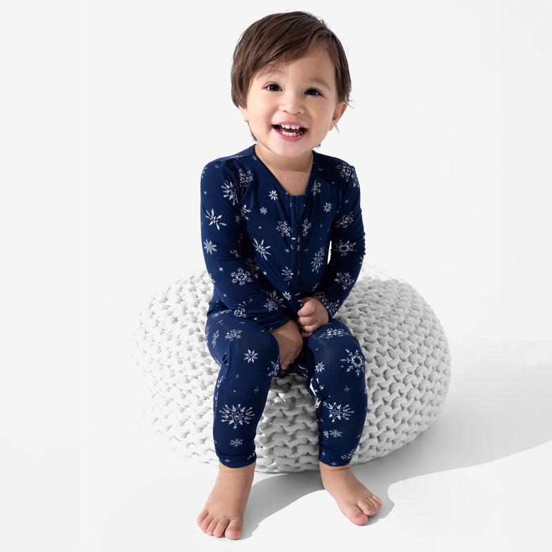 Snowflake Bamboo Convertible Footie