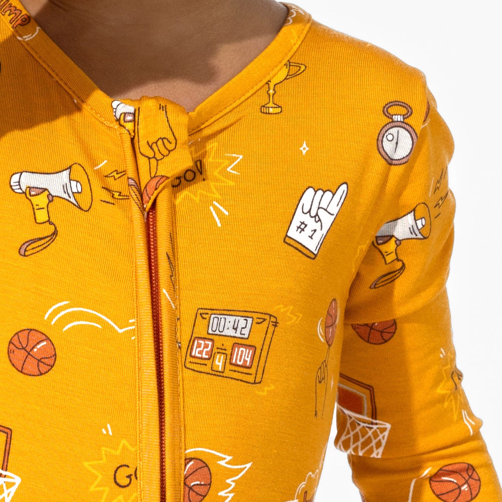 Basketball Bamboo Convertible Footie