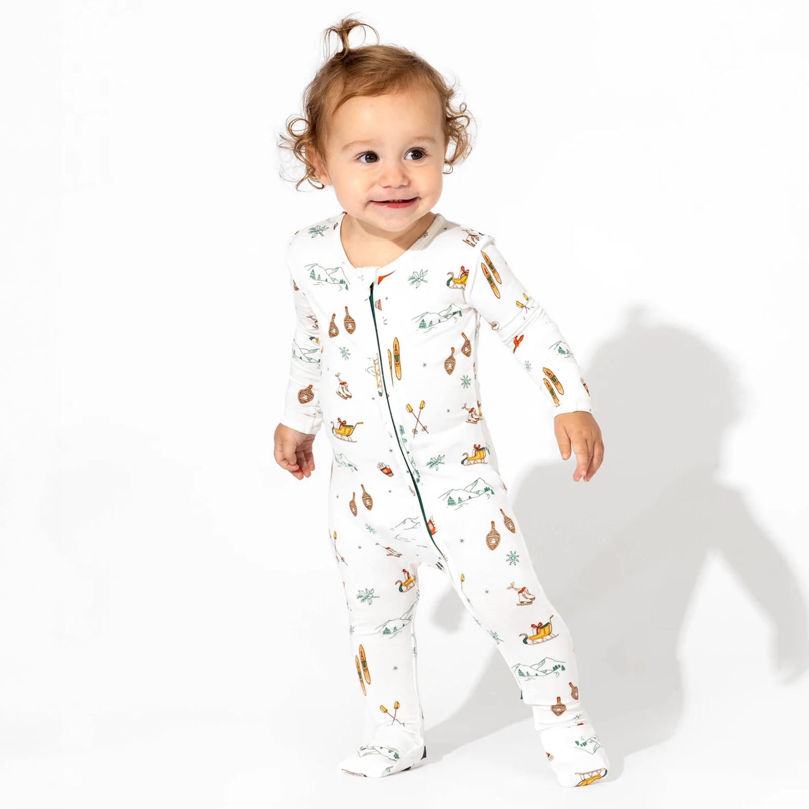 Vintage Holiday Bamboo Convertible Footie