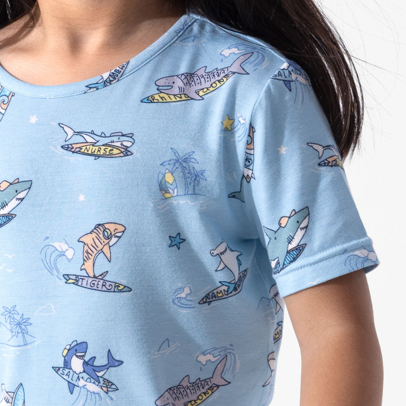 Shark School Bamboo Kids Pajama Short Set