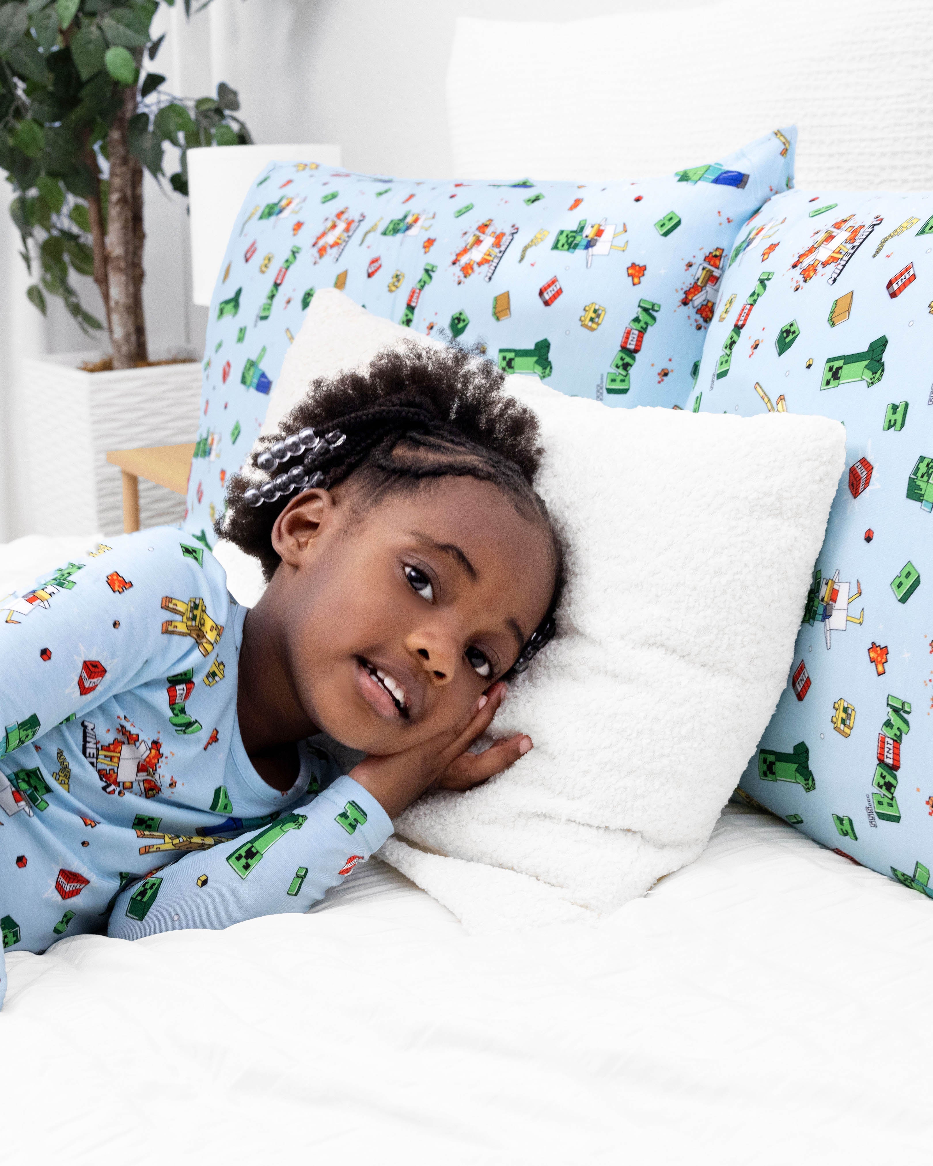 Minecraft Chicken Jockey Bamboo Bed Sheet Set | Ultra Soft Bamboo