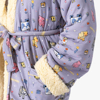 Minecraft Pixel Pals Bamboo Adult Sherpa Bathrobe