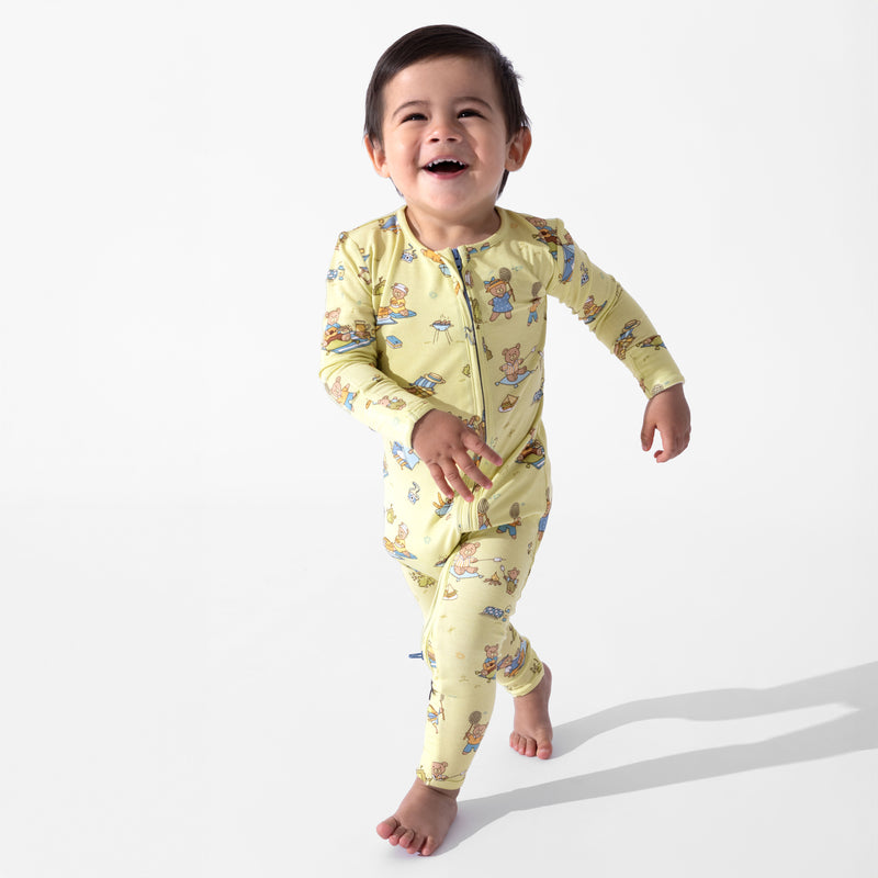 Teddy Bear Picnic Bamboo Convertible Footie