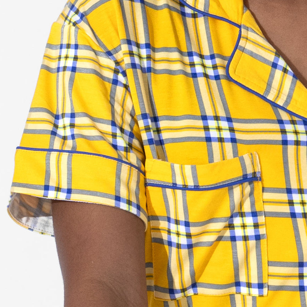 Clueless Total Betty Plaid Bamboo Women's Pajama Short Set