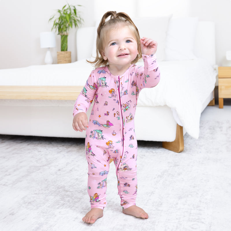 Mermaid Lagoon Bamboo Convertible Footie