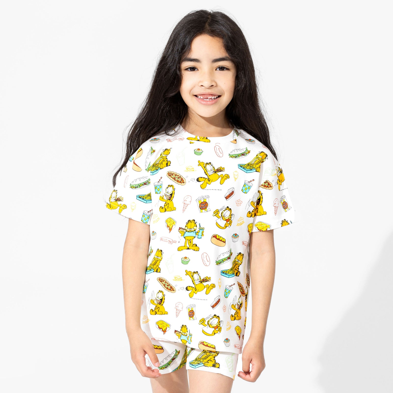 Garfield: Snack Attack Bamboo Terry Kid's Oversized Tee & Biker Short Set