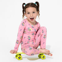Skater Kitty Bamboo Kids Pajamas