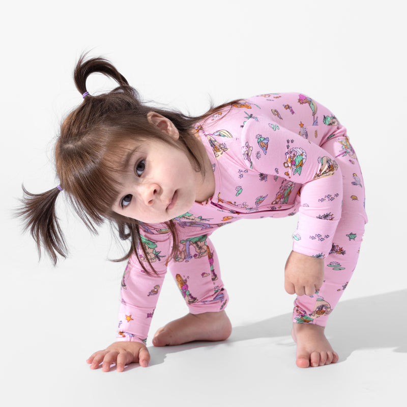 Mermaid Lagoon Bamboo Convertible Footie