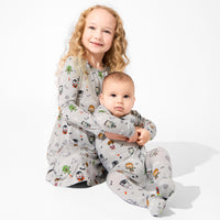 Little Monsters Bamboo Girls' Long Sleeve Dress