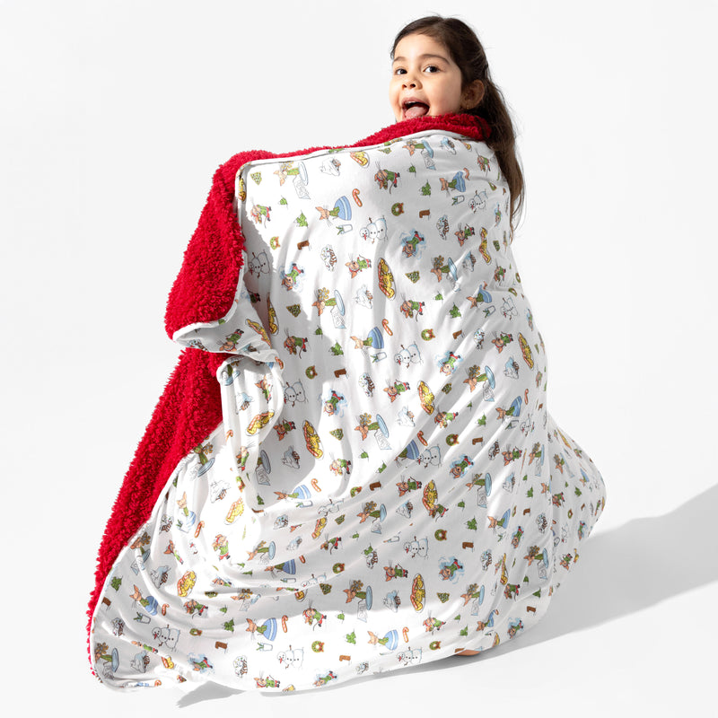 If You Give A Mouse A Cookie Christmas Bamboo Sherpa Blanket