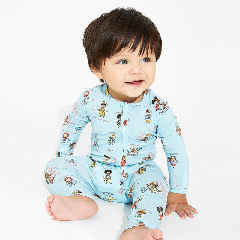 Goodnight World Bamboo Convertible Footie