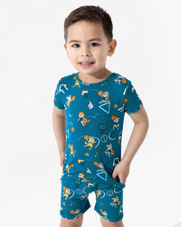 Basketball Pups Bamboo Kids Pajama Short Set