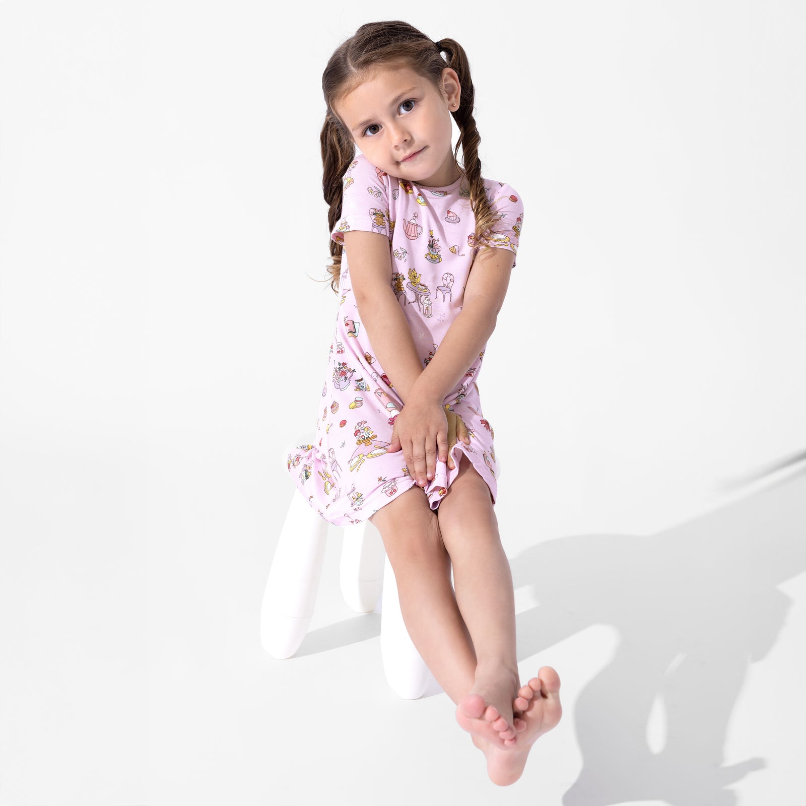 Bellabu Bear Kids' Tea Party Short Sleeve Dress at Nordstrom, Size 5T Bellabu Bear Kids' Tea Party Short Sleeve Dress at Nordstrom, Size 5T