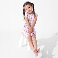 Tea Party Bamboo Girls' Short Sleeve Dress