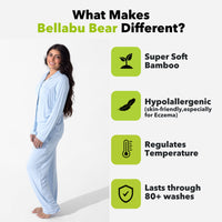 Sky Blue Bamboo Women's Pajama Set