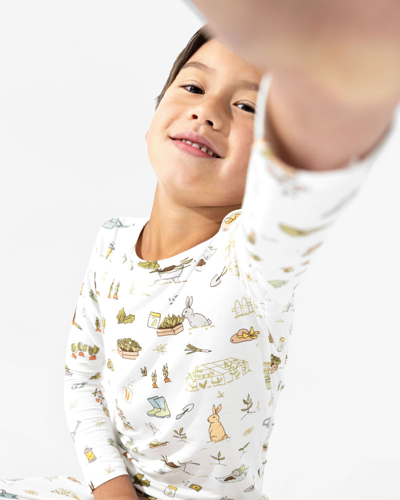 Bunny Garden Bamboo Kids Pajamas