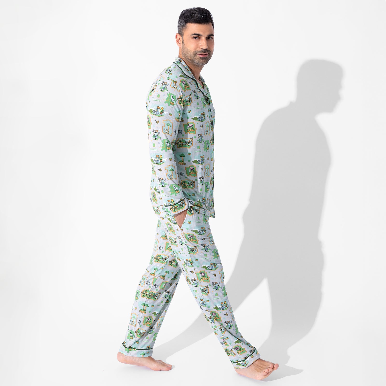 Minecraft Overworld Dreams Bamboo Men's Pajama Set