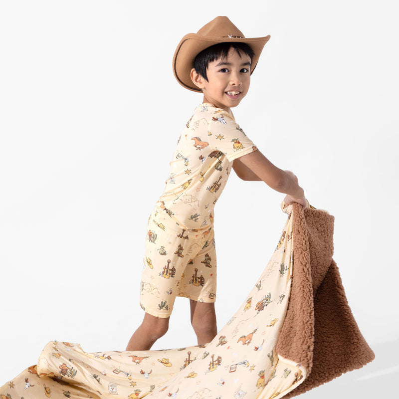 Cowboy Bamboo Kids Pajama Short Set