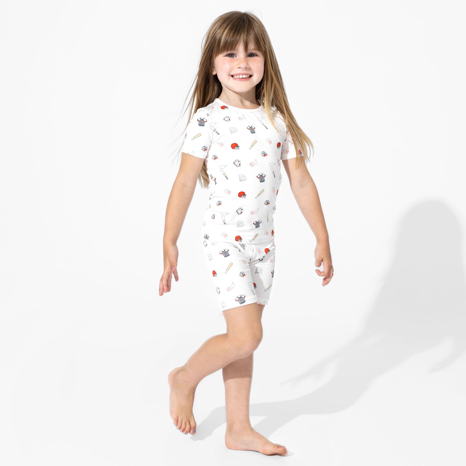 Baseball Bamboo Kids Pajama Short Set