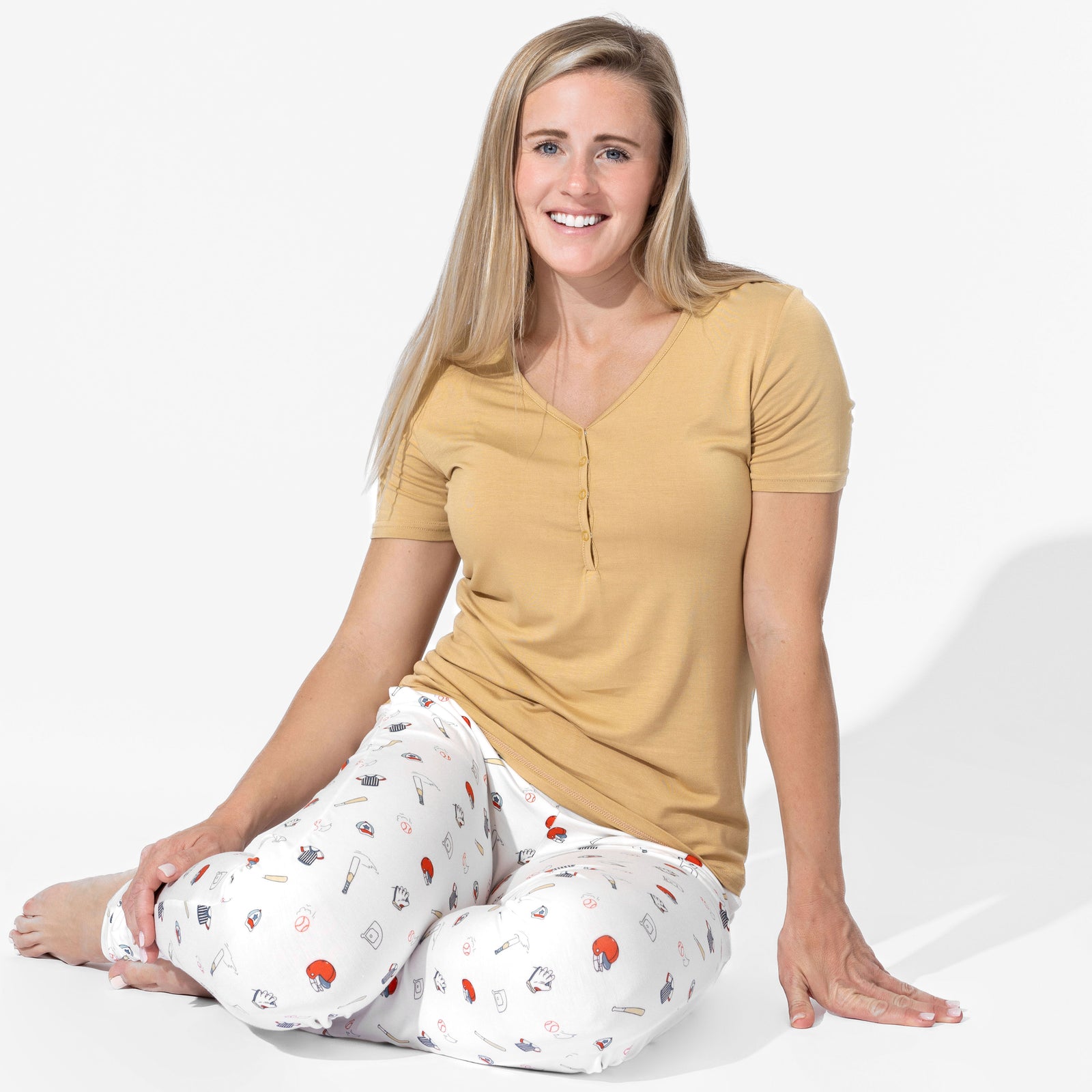Baseball Bamboo Women's Pajama Set