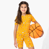 Basketball Bamboo Kids Pajama Short Set