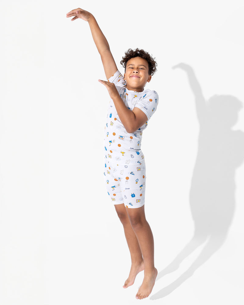 All Star Basketball Bamboo Kids Pajama Short Set