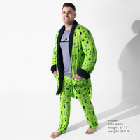 Minecraft Mob Squad Bamboo Adult Sherpa Bathrobe