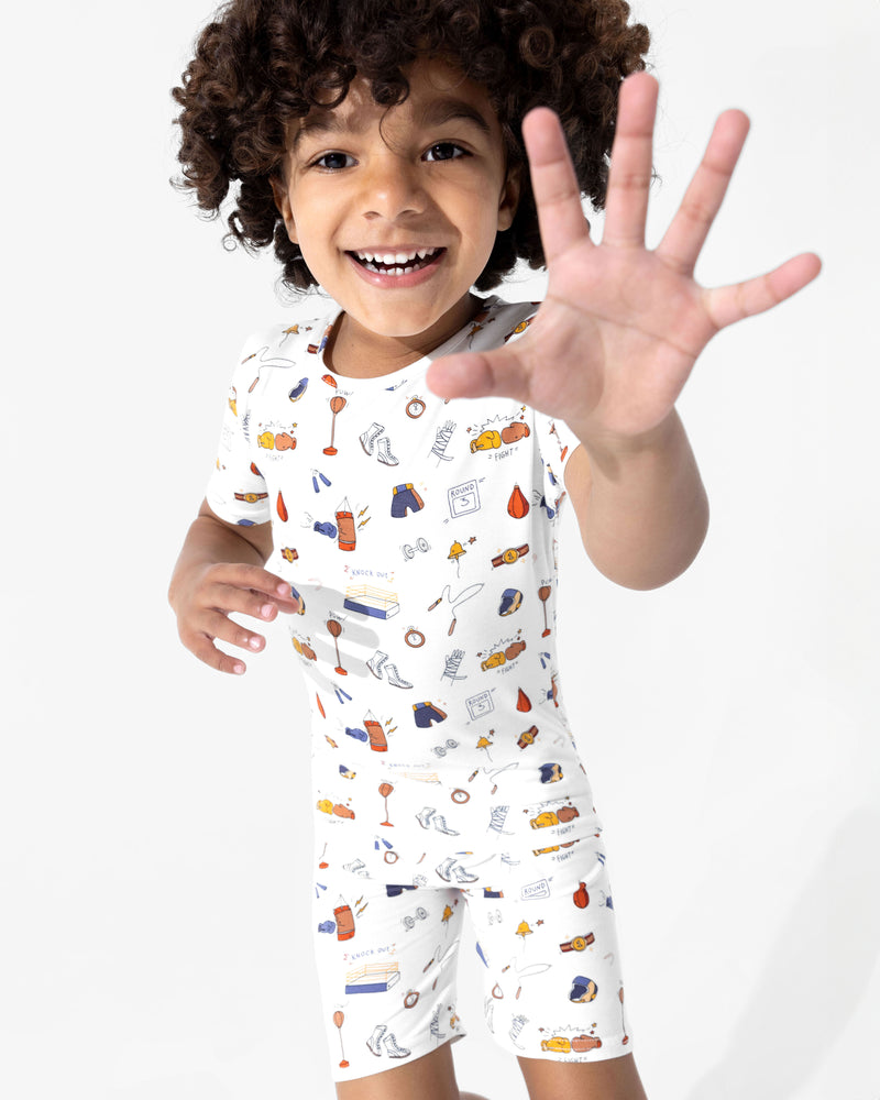 Boxing Bamboo Kids Pajama Short Set