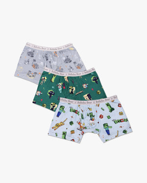 Minecraft: Chicken Jockey Bamboo Boys' Boxer Brief 3-Pack