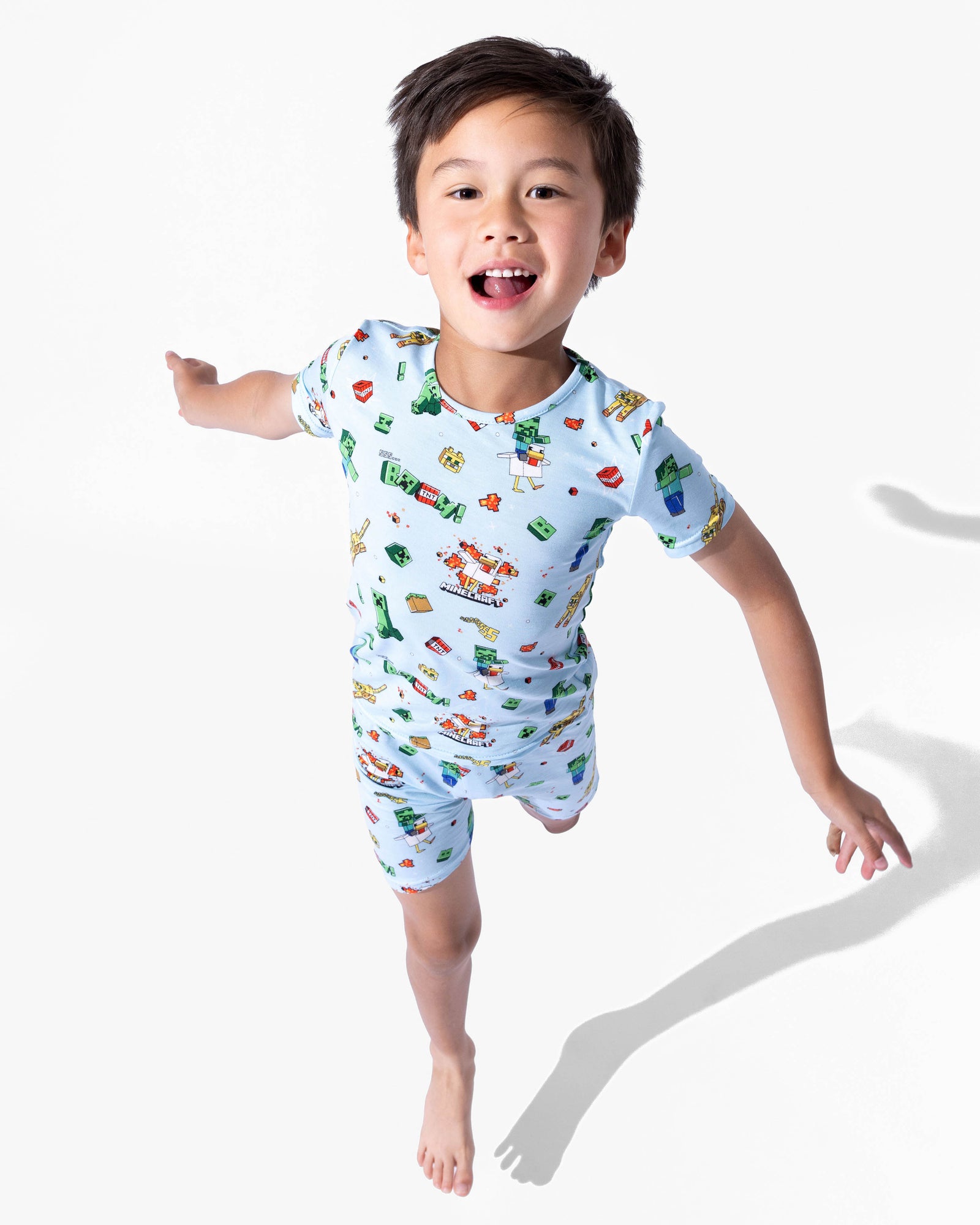 Minecraft: Chicken Jockey Bamboo Kids Pajama Short Set