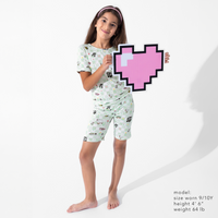 Minecraft Sleep Repeat Bamboo Kids Pajama Short Set