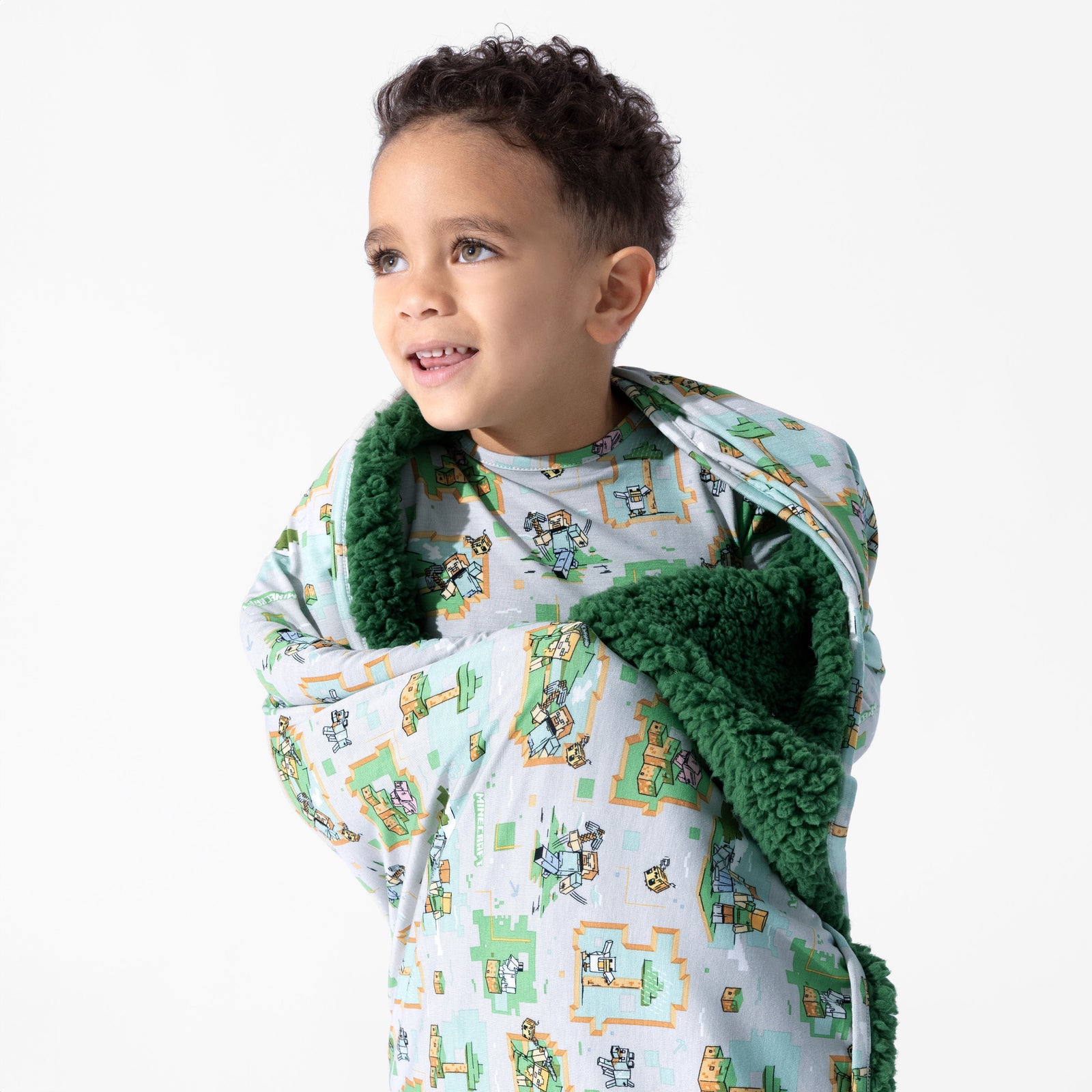 Minecraft Overworld Dreams Bamboo Sherpa Blanket