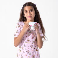 Tea Party Bamboo Girls' Short Sleeve Dress